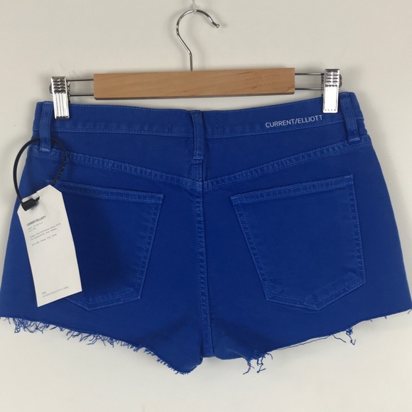 NWT Current/Elliott Boyfriend Short in Nautical Blue Size 24 - Picture 7 of 8